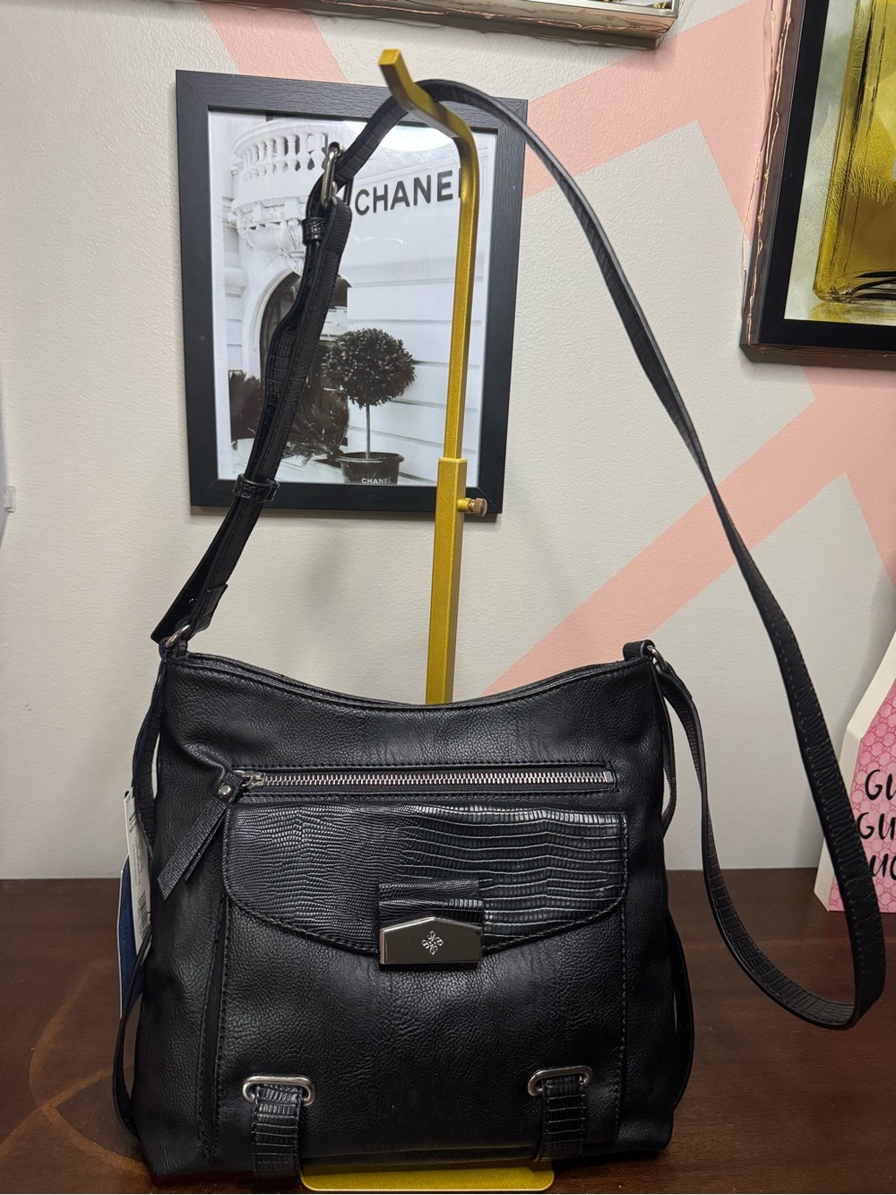 Simply Vera Vera Wang Black Women's Crossbody Shoulder Bag